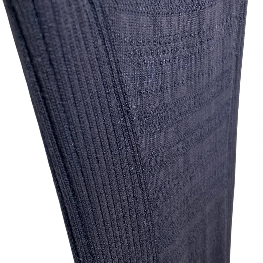 Tory Burch Penelope Pointelle Knit Slip Lined Bodycon Dress Navy Size Medium EUC